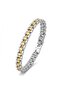 Yellow White Full Steel Men's Bracelet - Yellow - 5