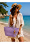 Women's and Children's Daily Use Short Handle Handbag Beach Bag Handmade Natural Trend Bag - 2