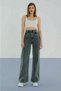 Smoked Women's Wide Leg Women's Jeans Loose Jeans, Gold Smoked Loose Women's Jeans - 3