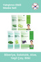 Soothing Effect Green Tea Aloe Cucumber Rosemary and Plant Extract Mask Set 23Gr X 5 Pieces