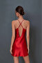 Red Lace Low-Cut Nightgown - 5