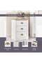 Almada Nightstand With 3 Drawer - White - 4