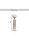 Gelmore E27 Travertine Base Table Lamp 15x56cm - Natural - 6