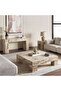 Warda Coffee Table Marble - Beige & Brown - 5