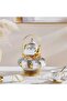 Kenzi 14-piece Tea Set - Cup 220ml + Pot 950ml -white & Gold