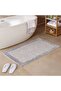 Havensoft Fleur Turkish Cotton Bath Mat 60x90 Cm-silver