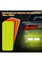 YELLOW 10pcs/set Car Bumper Reflective Safety Strip Stickers Car Reflective Sticker Reflective Warni - 5