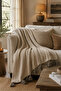 100% Cotton Modern Tasseled Double Pique Bedspread 200X220 cm