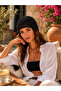 Women's Silvery Shiny Summer Mesh Net Cap, Beach Hat Bohemian Style Handmade Trendy Mesh Cap