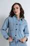 Denim Long Jacket with Long Sleeves