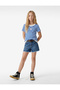 Heart Embroidered Crew Neck Short Sleeve Camisole Striped T-Shirt - 2