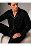 Premium Men's 100% Cotton Shirt Collar Front Buttoned Long Sleeve Boxed Pajama Set - 4