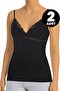 Women's 2-Piece Cotton Undershirt with Lace Premium Daily Use (3094-2)