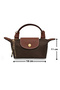 Small Size Women's Hand and Shoulder Bag Brown, Tan Top Quality, XS - 4