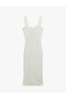 Sweetheart Neckline Sleeveless Bodycon Slit Detail Long Dress - 4