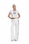 Crew Neck Printed Stripe Detailed Crop T-Shirt - 2