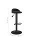 Scaun de bar, negru, catifea - 8