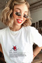 Women's Oversize T-Shirt Tea Definition Printed White – Crew Neck, Comfortable Fit, 100% Cotton