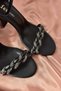 Black Thick Heeled Women's Evening Dress Shoes M312251009 - 8
