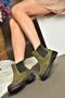 R667015002 Khaki Genuine Leather Suede Women's Boots - 5