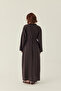 Lace Piece Tensel Dress Bitter Brown - 7