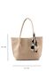 Women's Leather Shopper Large Shoulder Bag Mink - Cnt2001 - 2