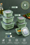 Set of 6 Vacuum Leakproof Storage Containers Suitable for Microwave and Freezer Use 2X(600-1100-1800 ml)