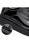 Charcoal Patent Leather Men's Shoes - Shiny Premium Smart Casual Comfortable Daily Sneaker Kb X16 - 6
