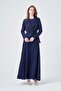 Women's Sequin Embroidered Belt Detailed 3-Piece Set Navy Blue 31375 - 3