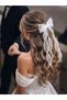 Refika's Crowns Pearl Detailed Big Bow Bridal Hairpin |   Romantic Wedding, Marriage, Engagement, and Evening Dress Hair Accessory Bridal Take-Away - 3