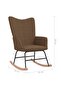 Scaun balansoar cu taburet, maro, textil - 8