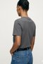 Women's Oversized Basic T-Shirt Smoked – Crew Neck, Comfortable Fit, Lettering, 100% Cotton - 5