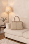 Women's Large Size Handbag with Long Strap - 2