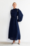 Nova Shoulder Detail Dress - Navy Blue - 3