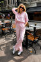 Pink Long Sleeve 100% Cotton Muslim Shirt Suit Sh365 - 2