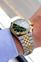 All Functions Working - Silver Gold - Steel Band - Waterproof - Men's Watch - with Special Box Tw2010C4