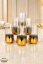 Lal Big Series Titanium Coated Glass Modern Cup - 6 Pieces Water Cup