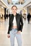 Rio Women's Genuine Leather Short Fit Leather Jacket Black
