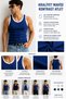 Men's Athlete Halter Neck Sportsman Lycra Cotton Undershirt Royal Blue - 3