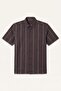 100% Cotton Striped Short Sleeve Brown Shirt G4151Ax26Sm - 6