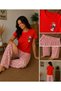 Women's Pajama Set - Sweat-Resistant Natural Textured Homewear - 2