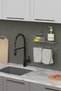 Adhesive Bathroom Shelf Towel Hanger Rack Bathroom Organizer Towel Holder Chrome - 5
