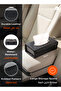 Car Tissue Box Black - Rectangular Plastic Holder Diamond Texture Front Loading - 2