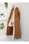 Bondit Coat with Hood, Full Length, with Elastic Waist and Fur Lining for Modest Wear Rc1405002 - 7