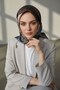 Gray Silk Stone Effect Pattern - 100% Twill 90X90 Scarf Planting Shape Hand Sewing - 3