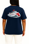 Oversize Rv Barbaros Hayreddin Paşa Unisex T-Shirt with Chest and Back Print - 4