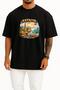 Oversized Antalya Special Design Chest Printed Unisex T-Shirt