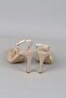 Select 609 stone detail satin heel shoes (10cm) honey satin - 4