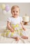 Baby Girl Floral Print Layered Tulle Skirt Cotton Dress
