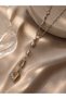 Silver Color Heart Detailed Stainless Women's Long Steel Y Necklace - 2